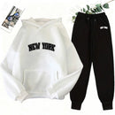 2025 New Women's Matching Set Hooded Sweatshirt and Jogger Pants Casual Streetwear Outfit Fall Winter Lounge Female Wear Hoodie