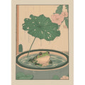 Japanese Bathroom Art Poster Cute Animals in Bathtub Canvas Printed Decorative Painting, Used for Bathroom Decoration, Frameless