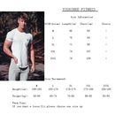 Men Muscle T Shirt Cotton Elasticity Causal Gym Fitness Shirts Short Sleeve Curved Hem Slim Fit Tee Shirt