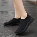 Women's Shoes Lightweight Breathable Mesh Slip-On Sneakers Black White Sport Running for Casual Party Fashion Ladies Shoes