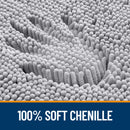 HAPIHAPPY New Chenille Bathroom Rug Mat Extra Soft Thick Absorbent Shaggy Bath Mats Non-Slip Machine Wash Dry Plush Bath Rugs