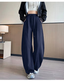 Sports Pants for Women Spring Autumn New Style High-waisted Slim Loose Wide-leg Versatile Casual Sweatpants