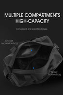 Solid Fitness Bags Zipper Large Capacity Oxford Travel Bags  Thickened Fabric High Capacity Waterproof Luggage Sports Bags