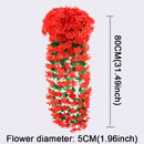 90/80CM Artificial Violet Hanging Flower Vines Plastic Fake Flowers Wall Decor Plants Garland for Wedding Home Garden Decoration