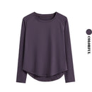 DRUR Long Sleeve Gym Top Women Breathable Quick Dry Workout Tshirt Loose Fit Running Tee Yoga Clothing Sportswear Activewear New