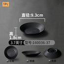 Modern Dinner Set Plates and Dishes Not Easily Broken Melamine Plate Black Cutlery Soy Sauce Dish Kitchen Hotel Tableware