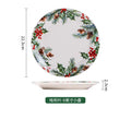 1PC Creative Kitchen Ceramic Plates Exquisite Christmas Tableware Steak Pasta Salad Plates High-quality Ceramic Dinner Plates
