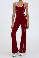 Women Jumpsuits Flare Pants Yoga Sets Workout Clothing Bodysuit with Pad Activewear
