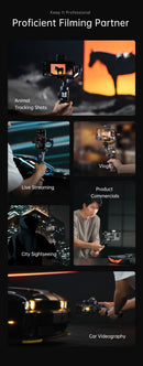 Hohem Official iSteady M7 Smartphone Stabilizer Ai Face Tracking 3-Axis Phone Gimbal Built-in Selfie Stick iPhone/Android Gimbal