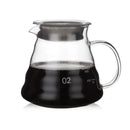 Coffee Carafe, 350/600ml Coffee Clear Glass Kettle Sharing Pot with Lids, Pour Over Coffee Espresso Maker Accessories