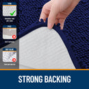 HAPIHAPPY New Chenille Bathroom Rug Mat Extra Soft Thick Absorbent Shaggy Bath Mats Non-Slip Machine Wash Dry Plush Bath Rugs