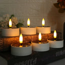 12/24PC Waterproof Solar Candles Candle Tea light Flickering Flameless Candles Electronic Solar LED Nightlight Garden Solar Lamp
