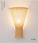 Modern Chinese Handwoven Creative Bamboo Art Wall Lamp Bamboo Art Modern Simple Bedroom Bedside Wall Lamp Aisle Bamboo Wall Lamp