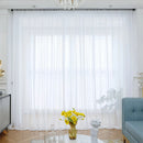 Home Decor White Tulle Sheer Curtains for Living Room Bedroom Dining Decor Window Semi Shading Treatment Voile Drape Luxury Door