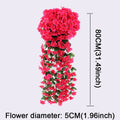 90/80CM Artificial Violet Hanging Flower Vines Plastic Fake Flowers Wall Decor Plants Garland for Wedding Home Garden Decoration