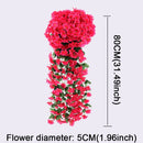 90/80CM Artificial Violet Hanging Flower Vines Plastic Fake Flowers Wall Decor Plants Garland for Wedding Home Garden Decoration