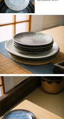 High Appearance Level Japanese Ceramic Tableware Bone Dish Home Platter Western Steak Plate Pasta Salad Fruit Porcelain Plate