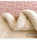 Thickened Coral Fleece Bed Blankets for Winter Warm Soft Imitation Lambs Wool Jacquard Blankets for Bedroom Sleeping Sofa Throw