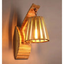 Modern Minimalist Fixture Bedside Decorative Hollow Idyllic Kitchen Wood Single Head Wall Lamp