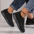 Women's Shoes Lightweight Breathable Mesh Slip-On Sneakers Black White Sport Running for Casual Party Fashion Ladies Shoes