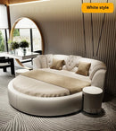 European Style Large Double Bed Round Modern Minimalist Princess Double Bed Luxury Human Camas De Dormitorio Bedroom Furniture