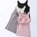 Women's Vest Tops With Built In Padded Bra Vest Slim Fit Tank Tops Sexy Shirts Feminino Casual Underlay Slimming Lingerie Top