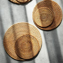 Handmade Rattan Table Mat Creative Placemat Heat Insulating Non-Slip Coaster for Dining Table Bowl Plate