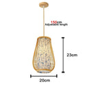 Japanese Bamboo Chandelier Chinese Style Rattan Woven Hanging Light Ceiling Lamp for Home Cafe Bar Decorate Restaurant Lighting