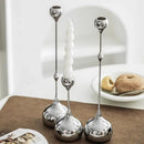 Silver Candle Holder, Metal Candlestick Romantic Art Table Decoration For Home Dining , Wedding Photography Props