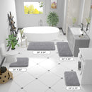 HAPIHAPPY New Chenille Bathroom Rug Mat Extra Soft Thick Absorbent Shaggy Bath Mats Non-Slip Machine Wash Dry Plush Bath Rugs