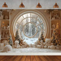 Winter Christmas Tree Photography Backdrop Snowman Giftbox Family Xmas Eve Party Decor Fireplace New Year Background Props