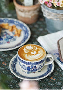 Vintage ceramic coffee cups and plates, English romantic dining plates, teapot cups and plates set, exquisite afternoon tea cups