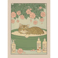 Japanese Bathroom Art Poster Cute Animals in Bathtub Canvas Printed Decorative Painting, Used for Bathroom Decoration, Frameless