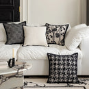 Black and White Retro Light Luxury Cushion Cover Chenille Jacquard Pillow Covers Decorative 2025 New Home Throw Pillow Case