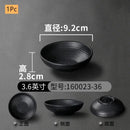 Modern Dinner Set Plates and Dishes Not Easily Broken Melamine Plate Black Cutlery Soy Sauce Dish Kitchen Hotel Tableware