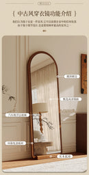 Living Room Attachment Mirror Black Glass Vanity Standing Aesthetic Mirror Dressing Art Nordic Espejo Pared Home Decoration