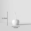 Esculturas Decorativas Frutas Listradas – Maçã e Abacaxi em Resina Minimalista Preto e Branco