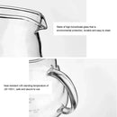 Coffee Carafe, 350/600ml Coffee Clear Glass Kettle Sharing Pot with Lids, Pour Over Coffee Espresso Maker Accessories