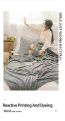 Coral Fleece Blankets For Beds 300gsm Spring Summer Soft Fluffy Faux Fur Mink Throw Solid Sofa Cover Bedspread Plaid Blankets