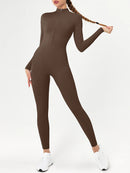Winter Outfit Set Fleece Yoga Jumpsuits for Women Bodysuit Longsleeve Sport Overall Fitness One-Piece Suit Gym Workout Tracksuit
