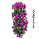 90/80CM Artificial Violet Hanging Flower Vines Plastic Fake Flowers Wall Decor Plants Garland for Wedding Home Garden Decoration