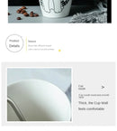 600ml Cute Cat Ceramics Coffee Mug with Lid Large Capacity Animal Mugs Creative Drinkware Coffee Tea Cups Novelty Gifts Milk Cup
