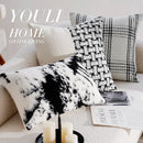 30x50/45x45CM French Retro Throw Pillow Cover Black Luxury Stamping Waist Cushion Cover Decor Home Decorative Pillowcase 2025