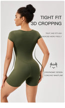 Women Summer Gym Workout jumpsuit One-Piece Short Yoga Clothes Push Up Workout Clothes Fitness Sports Bodysuit Yoga Suit