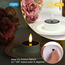 12/24PC Waterproof Solar Candles Candle Tea light Flickering Flameless Candles Electronic Solar LED Nightlight Garden Solar Lamp