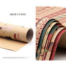 Retro Single-sided Wrapping Paper Kraft Christmas New Year Gift Packaging Paper DIY Craft Paper for Party Birthday Holiday