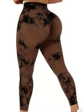 Legging Tie Dye Feminina – Cintura Alta, Efeito Levanta Bumbum, Compressão Abdominal e Design Seamless para Treinos