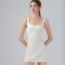 Fitness Suits Yoga Jumpsuits with Chest Pads Tennis Running Short Skirts Sportswear for Women Gym Sports Sets Workout Bodysuits