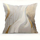 Home Decor Modern Gold Vein Abstract Pattern Pillow Covers Pattern Cushion Cover Suitable for Sofa Bedroom Car Pillow Cover