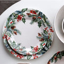 1PC Creative Kitchen Ceramic Plates Exquisite Christmas Tableware Steak Pasta Salad Plates High-quality Ceramic Dinner Plates